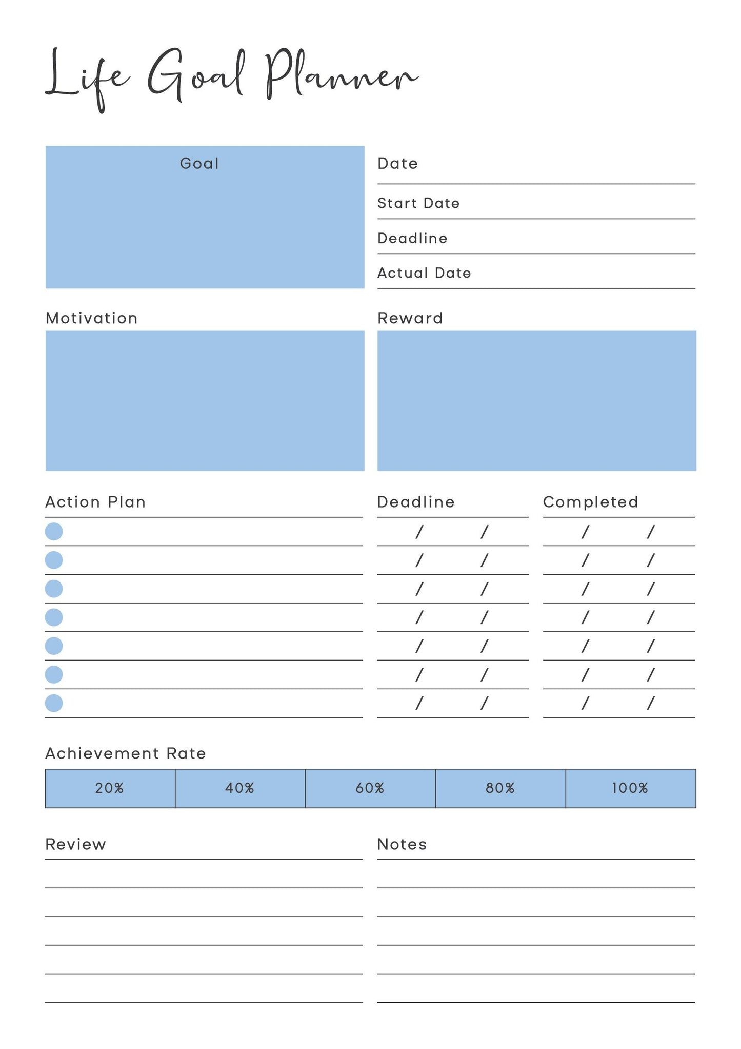 Entrepreneur's Planner Templates Pack