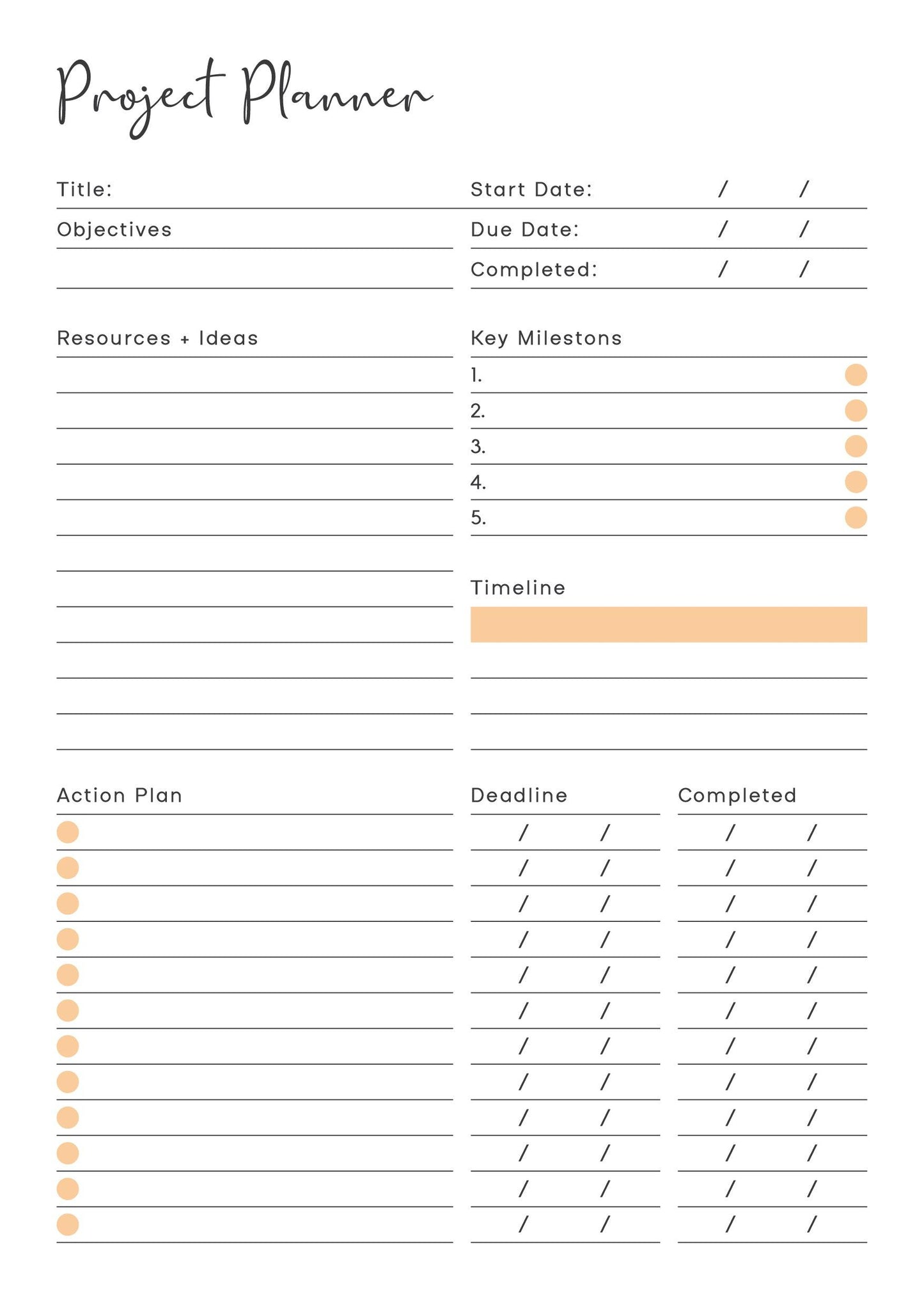 Entrepreneur's Planner Templates Pack