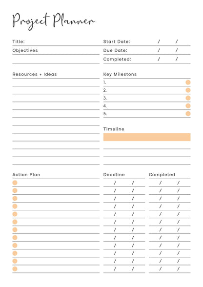 Entrepreneur's Planner Templates Pack